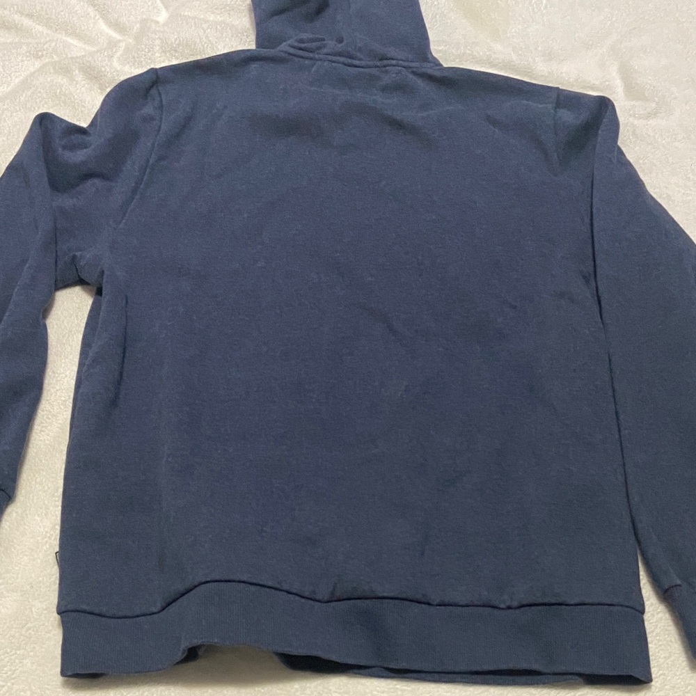 Puma Men's Navy Crewneck Hoodie with White Logo - Picture 6 of 10